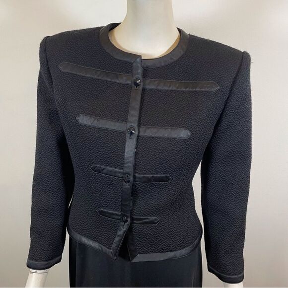 Guy Laroche 80s Wool Cropped Jacket - Picture 3 of 11